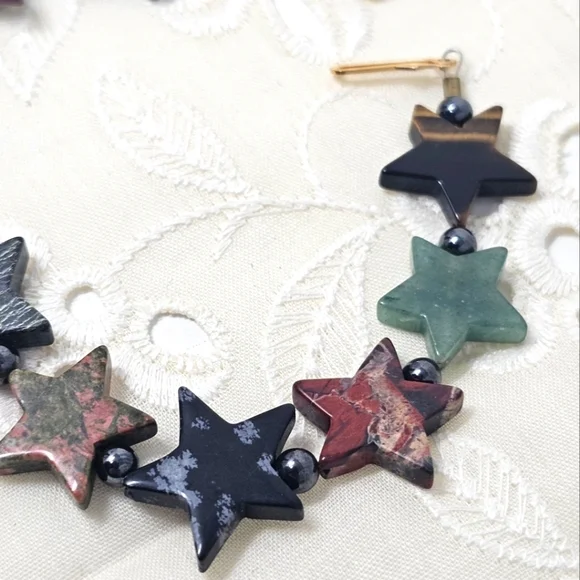 Vtg Gemstone Star Bracelet - Picture 4 of 6